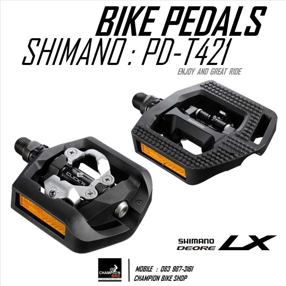 บันไดจักรยานแบบ 2 หน้า SHIMANO : PD-T421 TREKING BIKE PEDAL