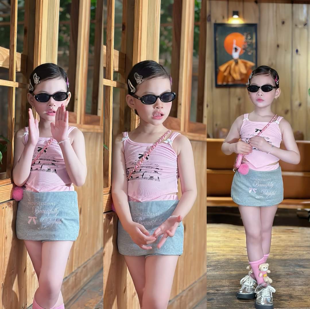 💜พร้อมส่ง💜ชุดเด็กผู้หญิง/U7.86_set 2 ชิ้นน้ำหนัก 12 ถึง 14 kg
