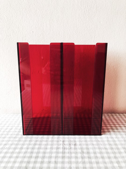 JRL ที่ใส่แก้วอคริลิก 2 ช่อง (สีน้ำตาล / สีแดง)