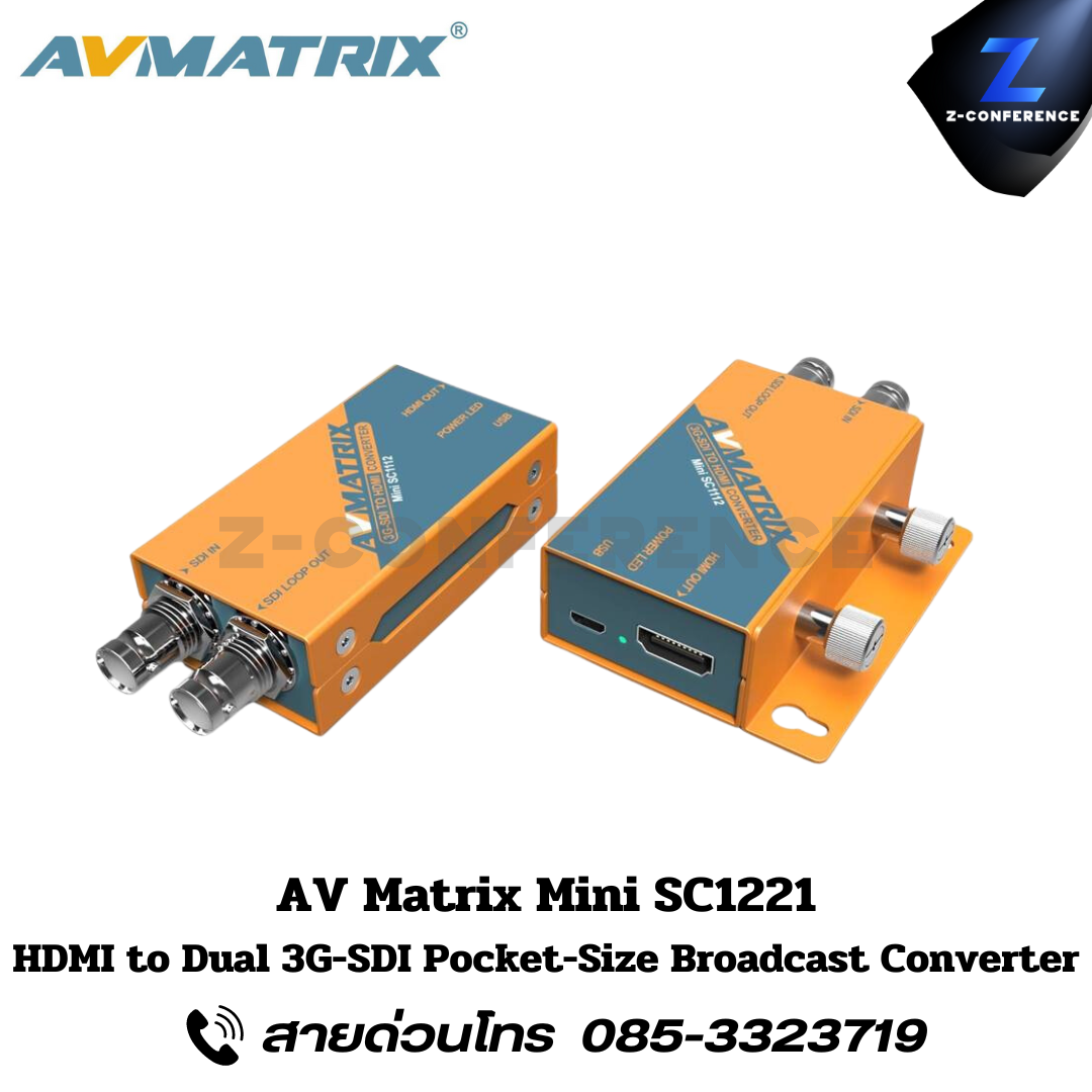 AVMATRIX MINI SC1221, HDMI to Dual 3G-SDI Pocket-Size Broadcast Converter, sdi, hdmi, broadcast, converter, sdi converter,