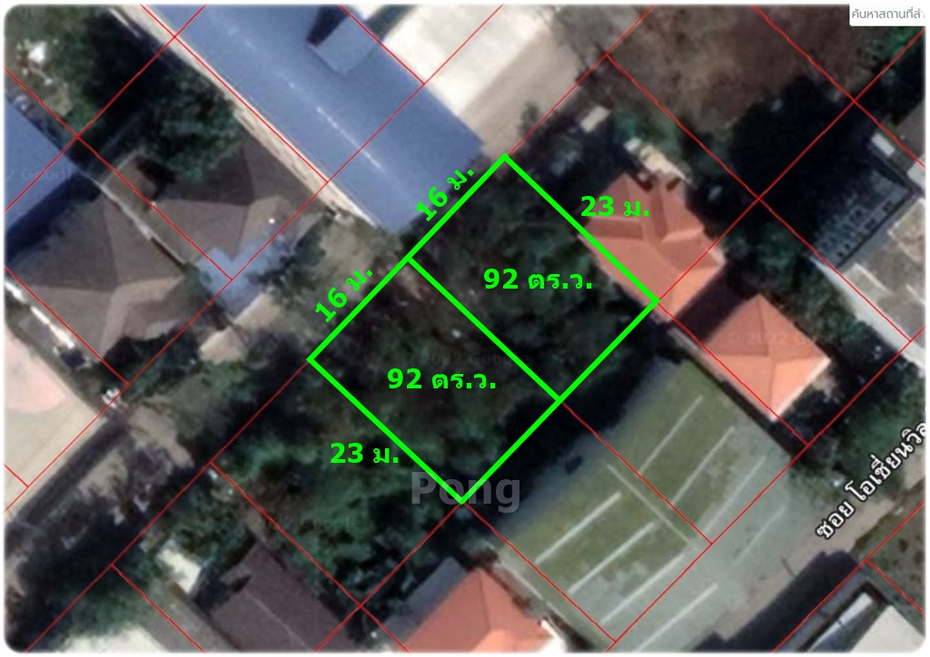 ขาย ที่ดิน สี่เหลี่ยมสวย ถมแล้ว 92 ตร.ว. ขนาด 16x23 ม. ซอยเทศบาลบางปู 70 ถนนคอนกรีต ใกล้รถไฟฟ้าสายสีเขียว