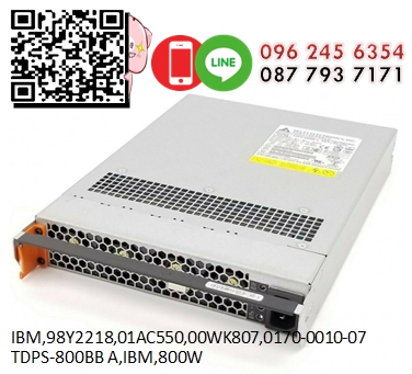 IBM,98Y2218,01AC550,00WK807,0170-0010-07,TDPS-800BB,A,IBM,800W,Power Supply,for V3500,V3700,V5000,EXP2512,EXP2524,FC5887,2076-24F,V7000 Gen2,Expansion,Enclosure