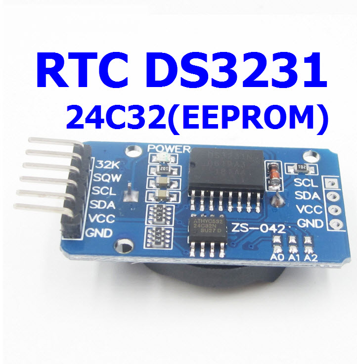 RTC DS3231 (AT24C02 or AT24C32) EEPROM I2C Module Precision Clock Module รวมแบต CR2032