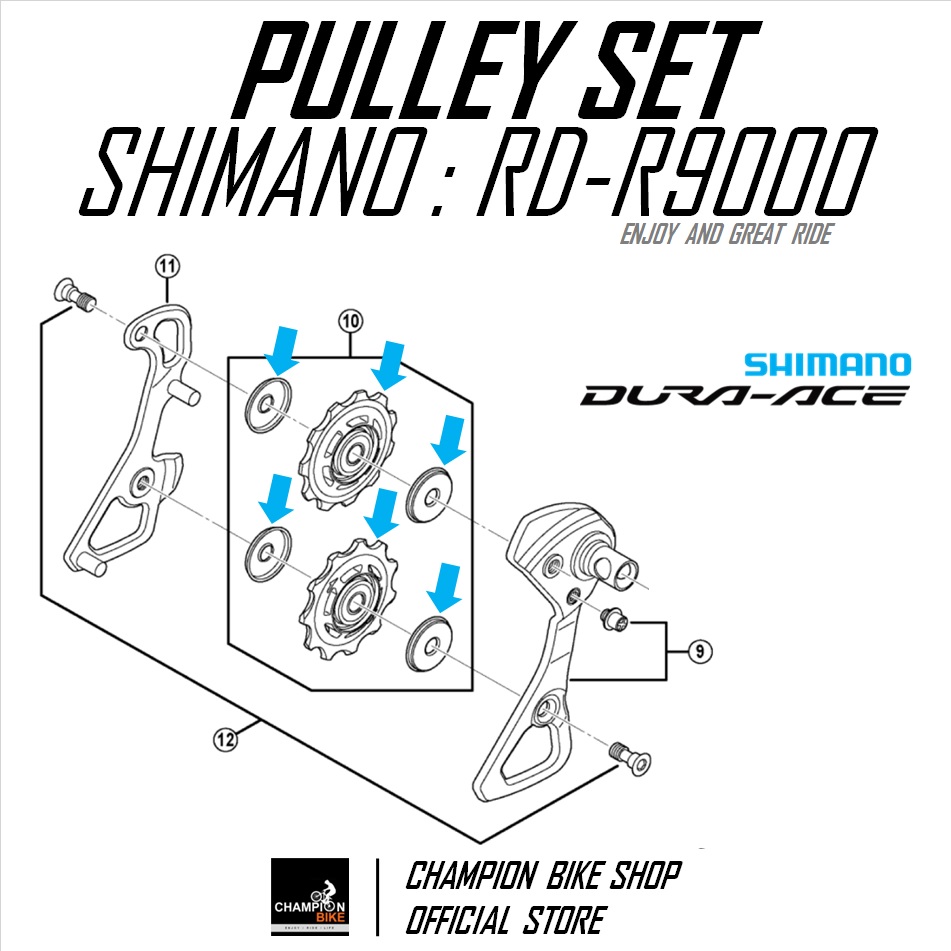 เฟืองตีนผี SHIMANO DURAACE 11สปีด RD-R9000 / R9070 REAR DERAILLEUR PULLEY 11 SPEED