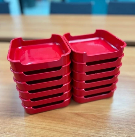 TOP (ราคาต่อชิ้น) ถาดคอนโด ถาดชาบู ถาดสุกี้ พลาสติก ABS ขนาด 5.5 นิ้ว Food Grade NO85