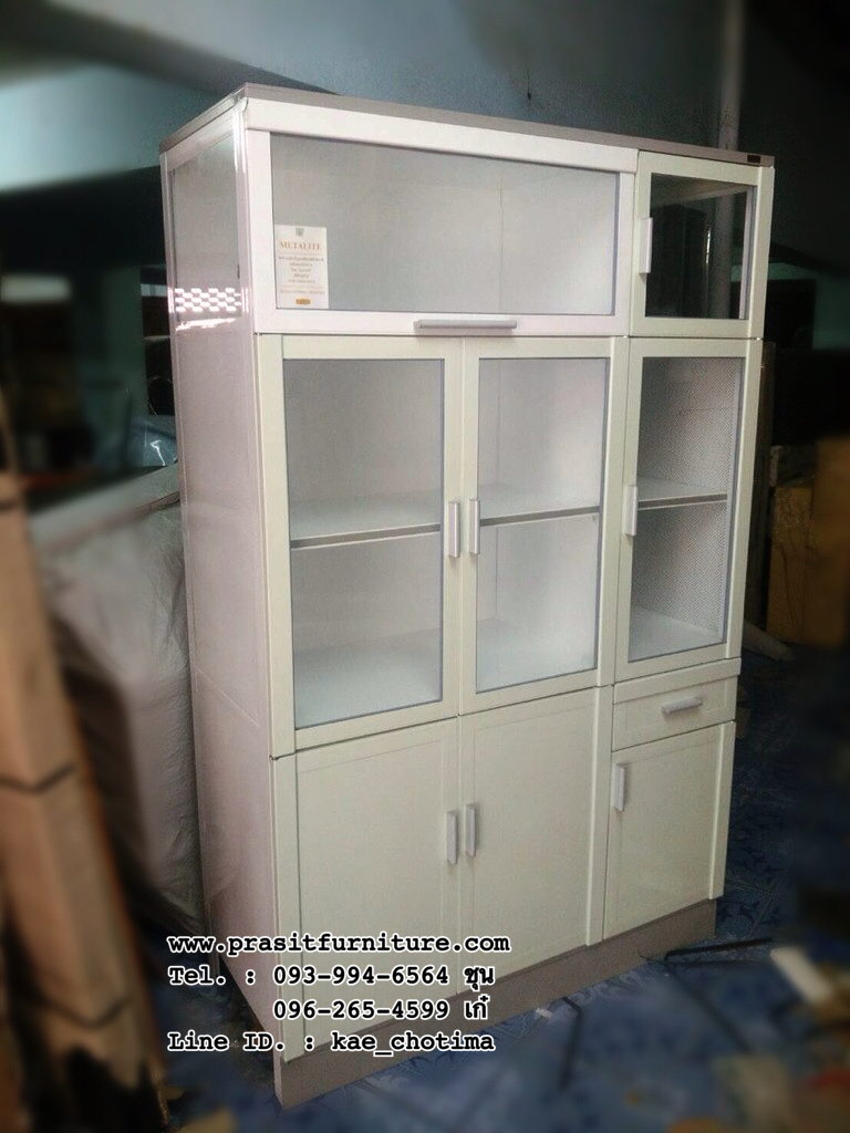 ตู้อาหาร 120 ซม. บานสวิง ลิ้นชักนอก ยี่ห้อเมทัลไลท์ รุ่น MP3120CD