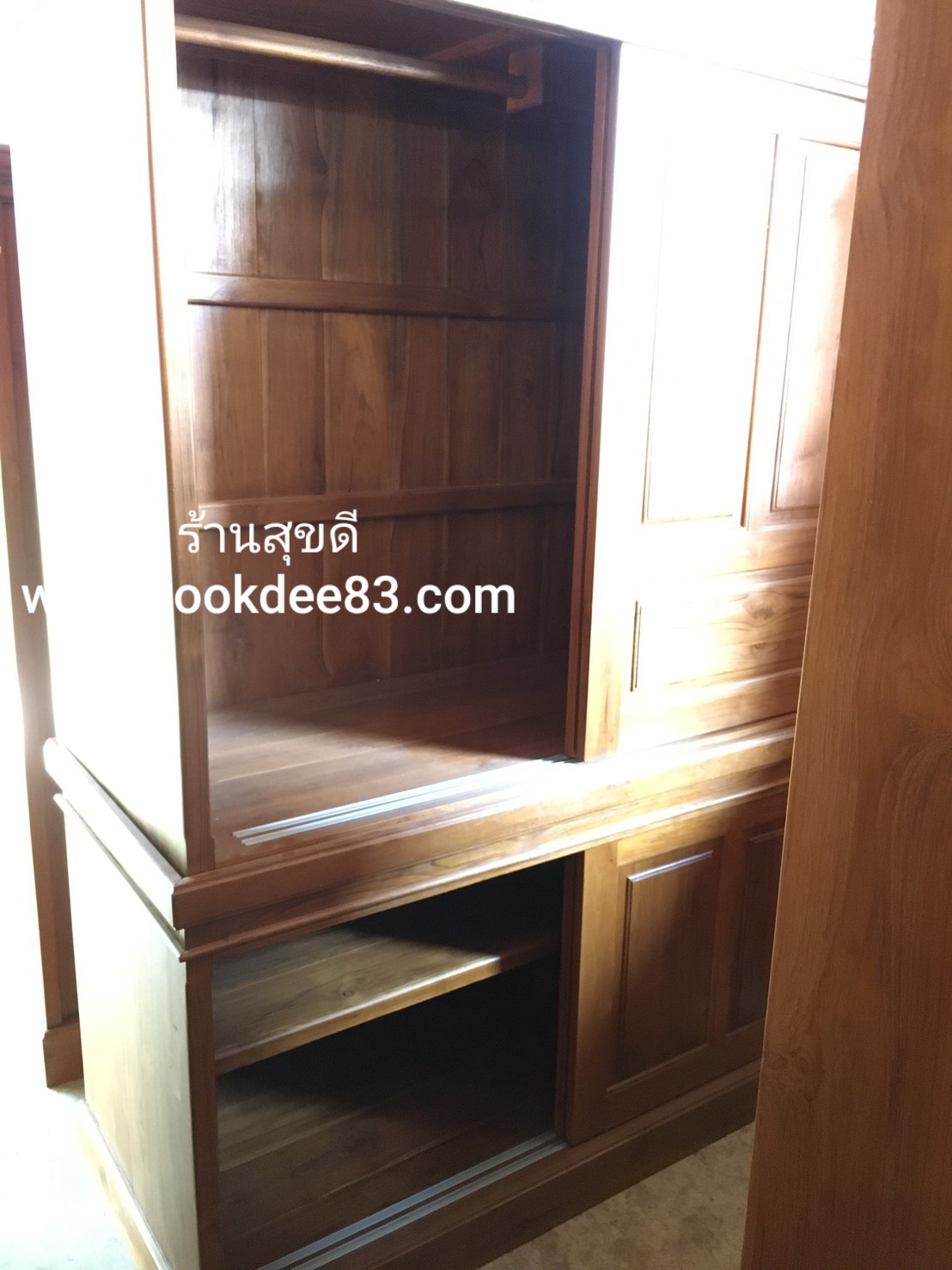 ตู้เสื้อผ้าแยกท่อน 1.5 ม. สูง 2 ม.(บน 120 ล่าง 80)