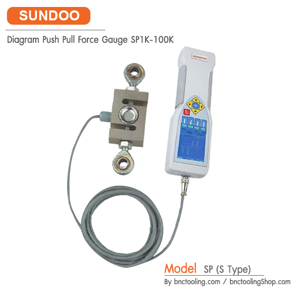 SUNDOO, Diagram Push Pull Force Gauge,เครื่องวัดแรงดึง แรงกด, SP1K-100K