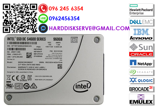 Intel DC S4600 960GB 6G Sata 2.5in SED 3D1, TLC, Solid State Drive