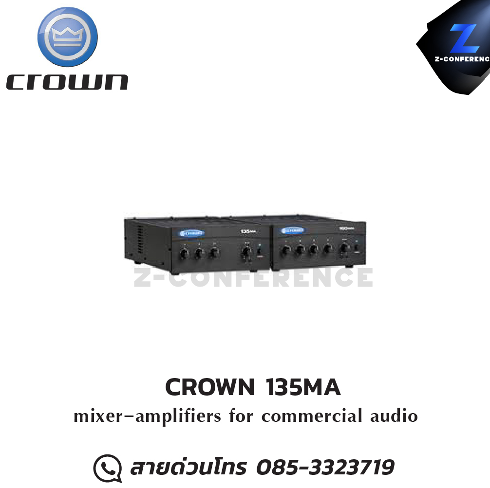 CROWN 135MA MIXER Power Amplifier มิกเซอร์ , mixer , มิกเครื่องเสียง , มิกเซอร์ดิจิตอล , มิ๊กดิจิตอล , แอมป์ , amplifier, power amp, power amplifier