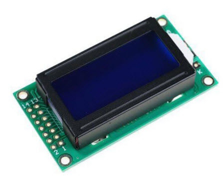 0802 8X2 characters LCD module blue backlight
