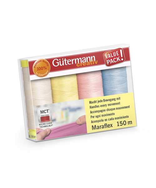Sewing thread set Maraflex เซ็ทด้ายเย็บอเนกประสงค์ แบบยืดหยุ่นสูงเป็นพิเศษ Made in Germany (734529-3)