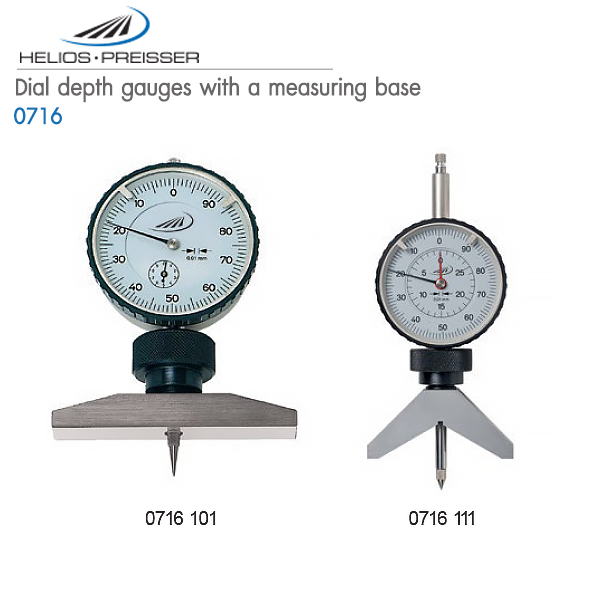 HELIOS-PREISSER,Dial depth gauges with a measuring base,0716