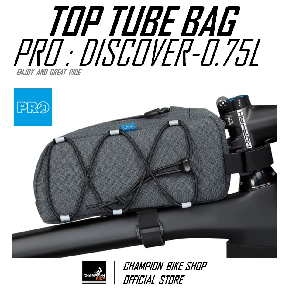 กระเป๋าใส่ของกันน้ำ ยึดท่อบนเฟรม PRO : DISCOVER 0.75 L TOP TUBE BAG BIKEPACKING