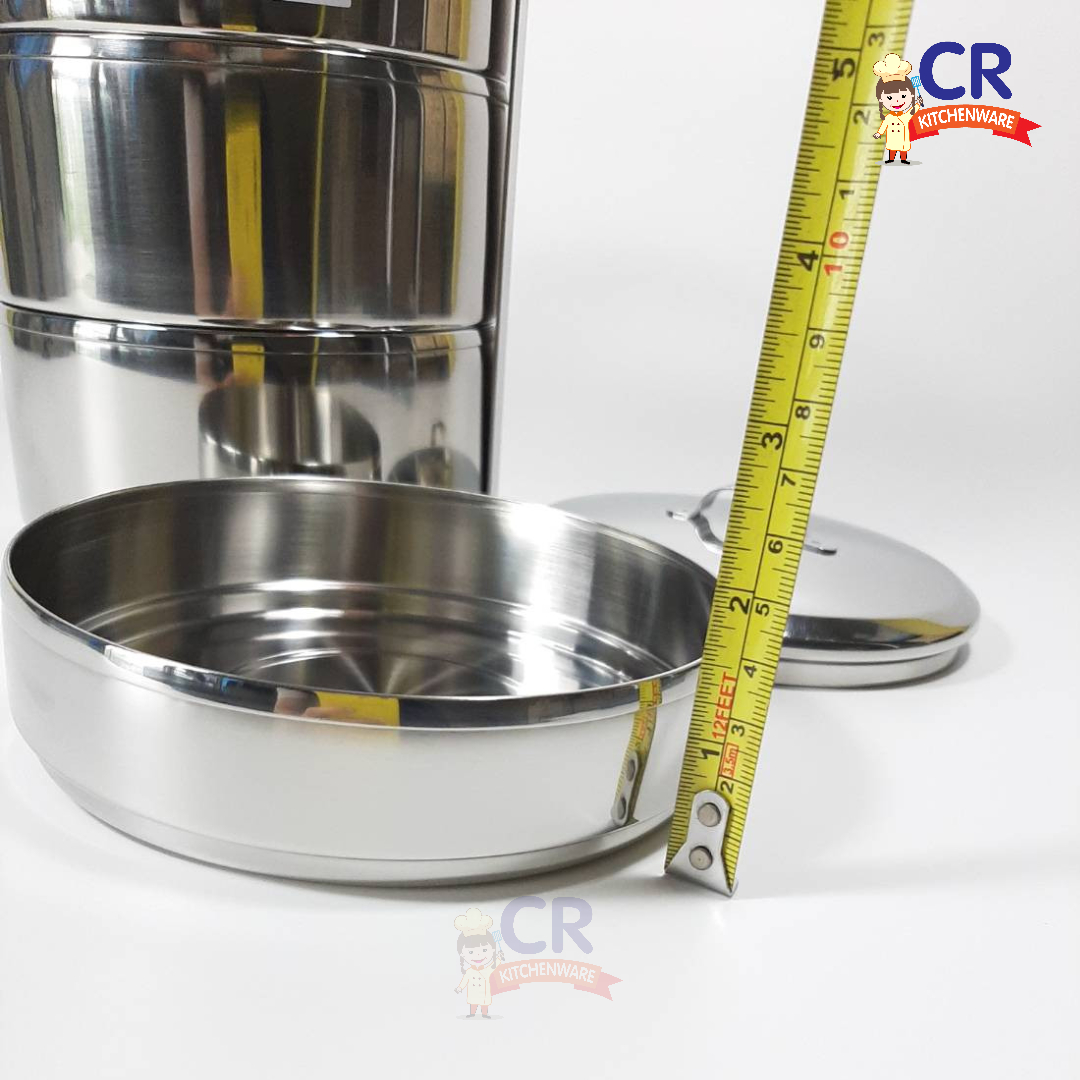 Zebra ปิ่นโต ขนาด 12 ซม. 2 ชั้นครึ่ง ตราหัวม้าลาย