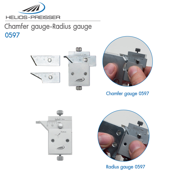 HELIOS-PREISSER,Chamfer gauge-Radius gauge,0597