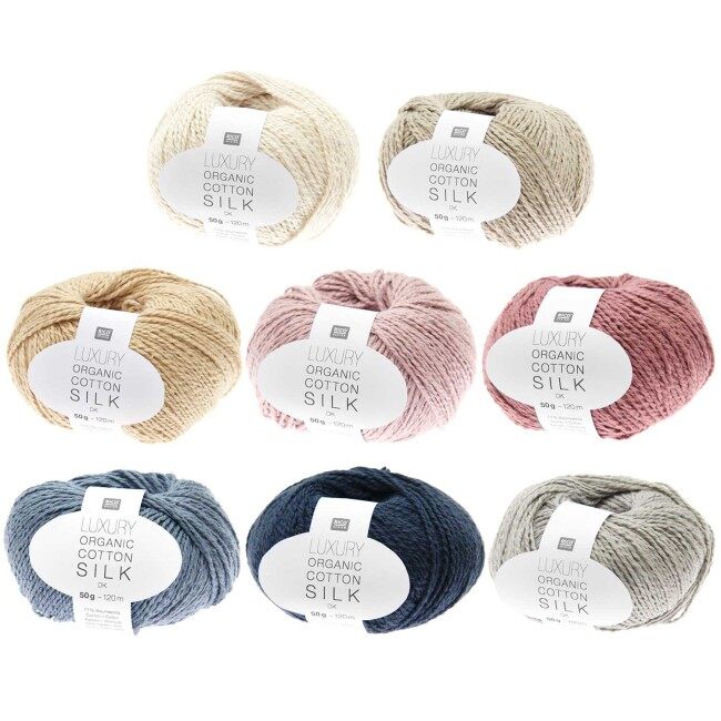 Rico ไหมพรม Luxury organic cotton silk dk Rico 50g.