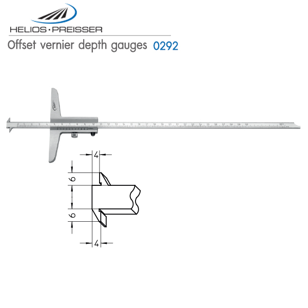 HELIOS-PREISSER,Offset vernier depth gauges,0292