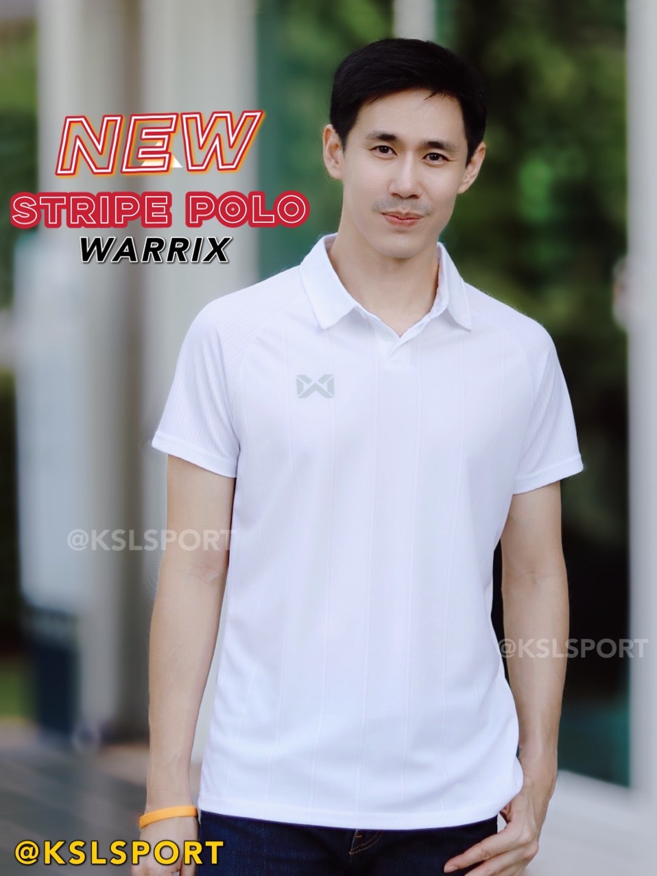 ใหม่!! WARRIX เสื้อโปโล รุ่น Stripe Polo (WA-213PLACL33)