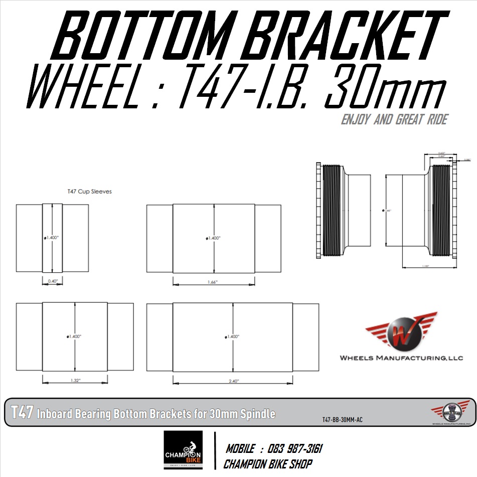 ชุดลูกปืนกะโหลก T47 BB30 TREK MADONE SLR WHEELS MFG : SHIMANO T47 BB30 THREADED INTERNAL BEARING BOTTOM BRACKET FOR TREK MADONE SLR / DOMANE SL SLR / EMONDA SL SLR
