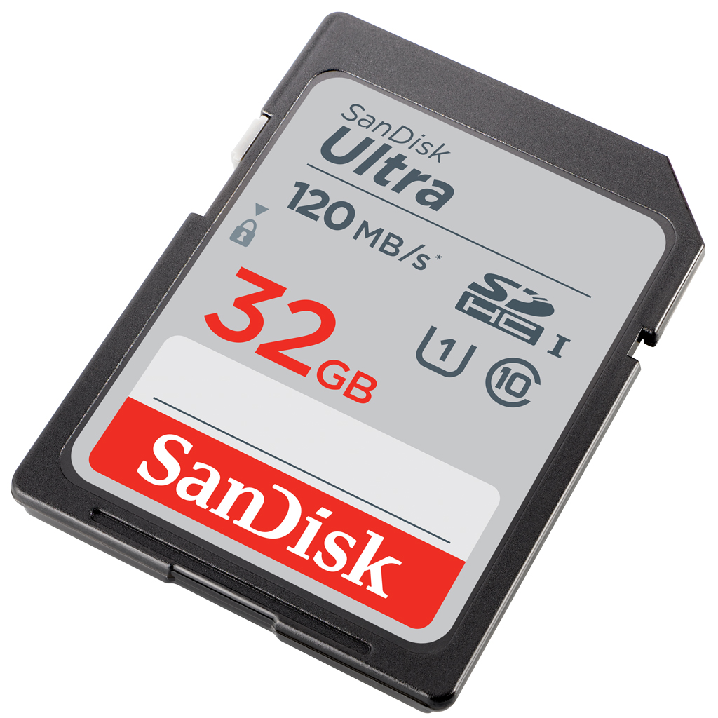 SanDisk Ultra SD Card Class10 32GB Speed 120 MB/s (SDSDUN4-032G-GN6IN) SDHC เมมโมรี่การ์ด สำหรับ SDCARD กล้องมิลเลอร์เลส DSLR Mirrorless ประกัน 10ปี