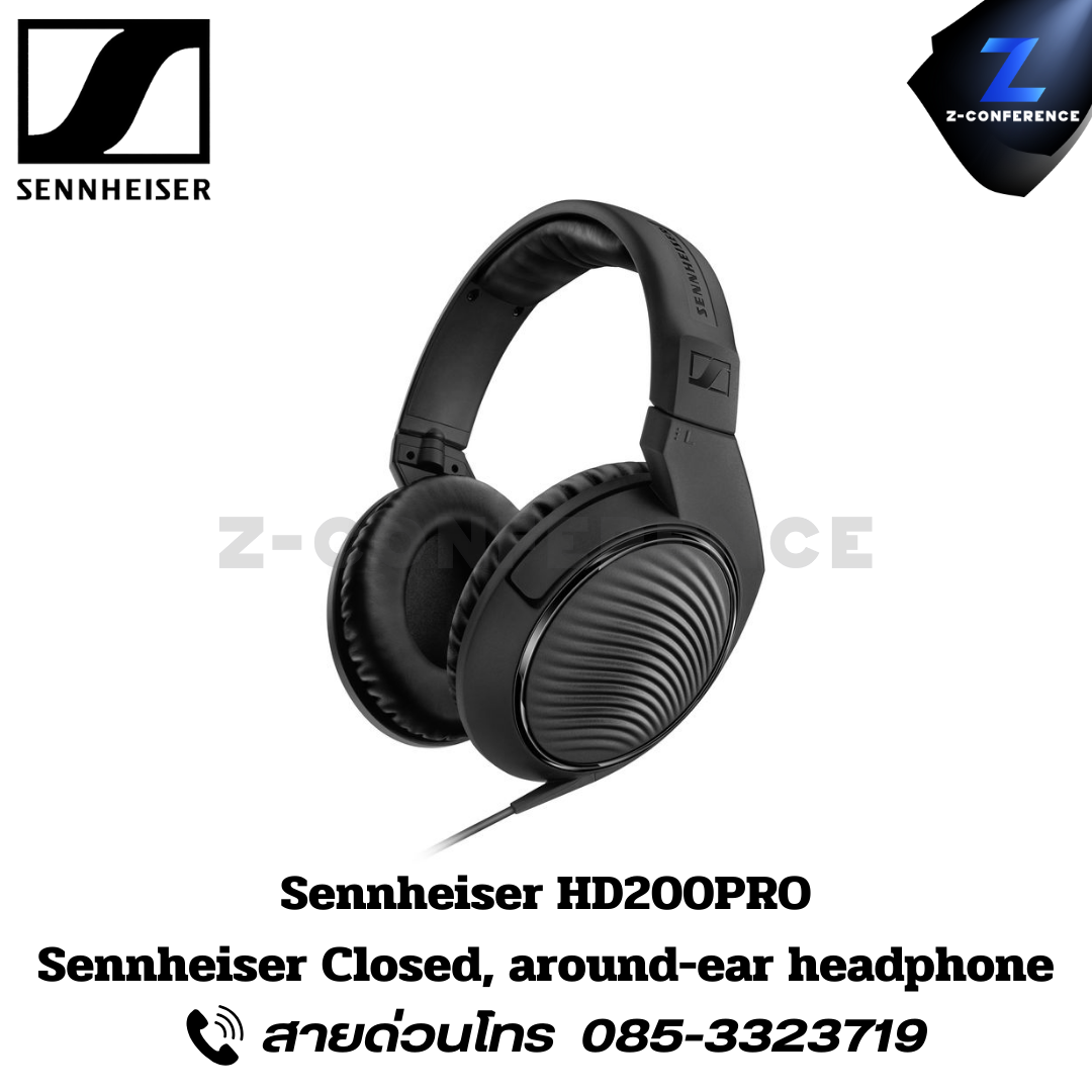 SENNHEISER HD200PRO, Closed, around-ear headphone, หูฟัง, หูฟังครอบหู, หูฟังสาย, หูฟังมีสาย