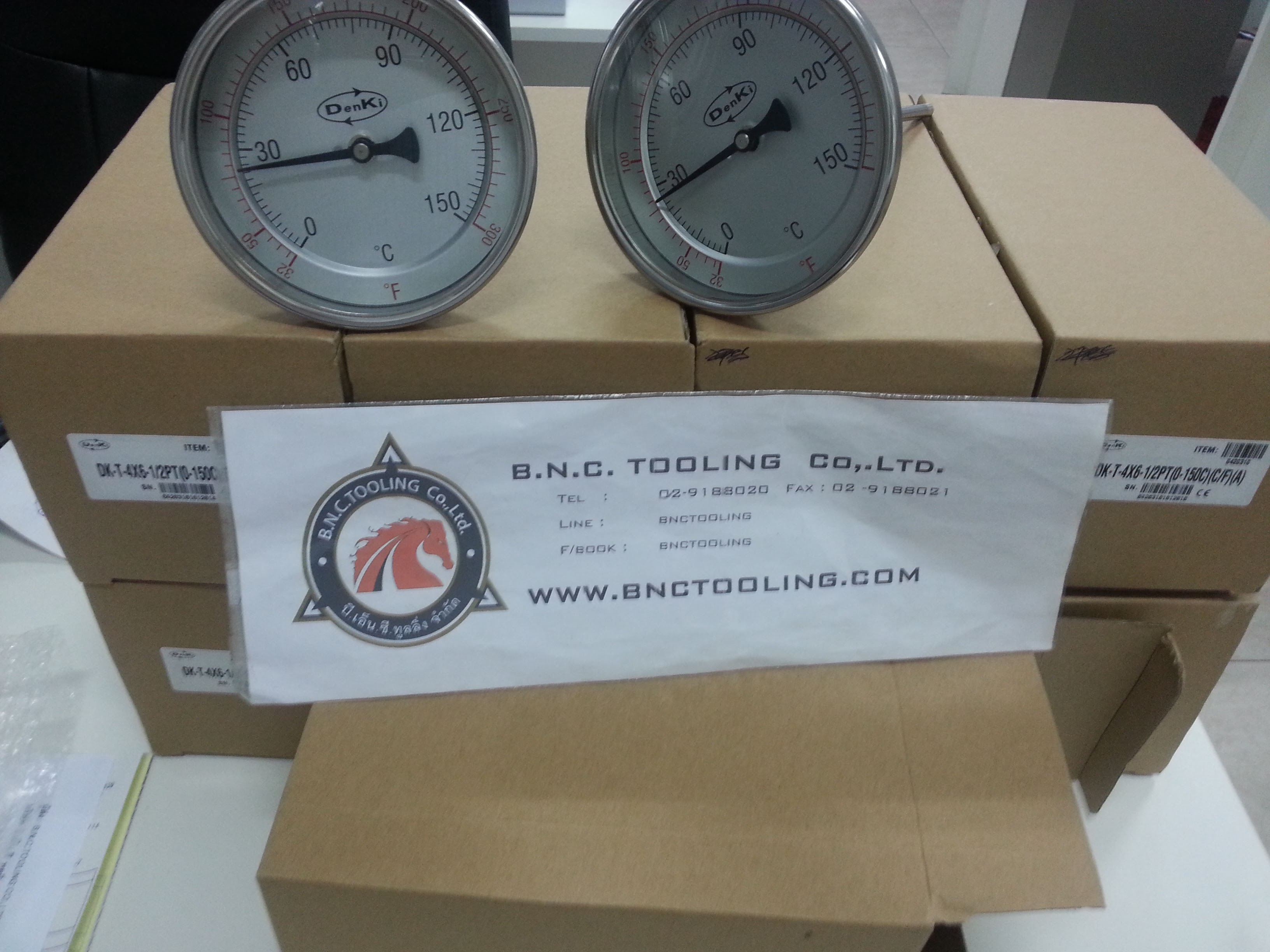 DENKI Dial Thermometer DKT Type 4x6 1/2 Pt 0-150 C