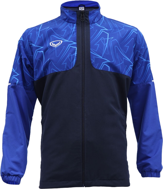 ใหม่ Grand sport เสื้อแทร็คสูท Tracksuit แกรนด์สปอร์ต แจ็คเก็ต แทรคสูท รหัส 20-245 (020245) สีกรมน้ำเงิน/เขียวเทา/เหลืองกรม/ฮอตพิ้งค์/ฟ้าดำ/แดงดำ