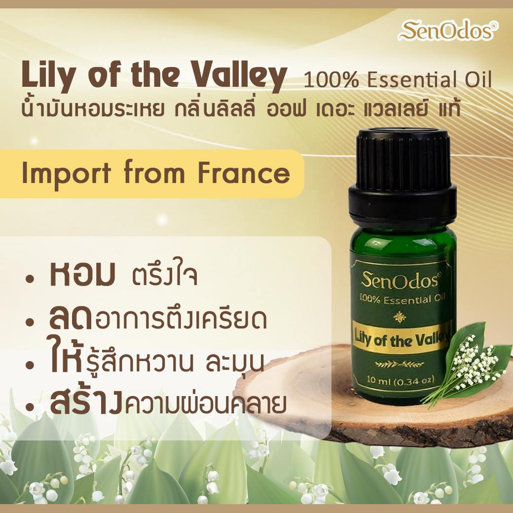 SenOdos น้ำมันหอมระเหยแท้ กลิ่นลิลลี่ ออฟ เดอะ แวลเลย์ (ลิลลี่ แห่งขุนเขา) Lily of the Valley Essential Oil 10ml