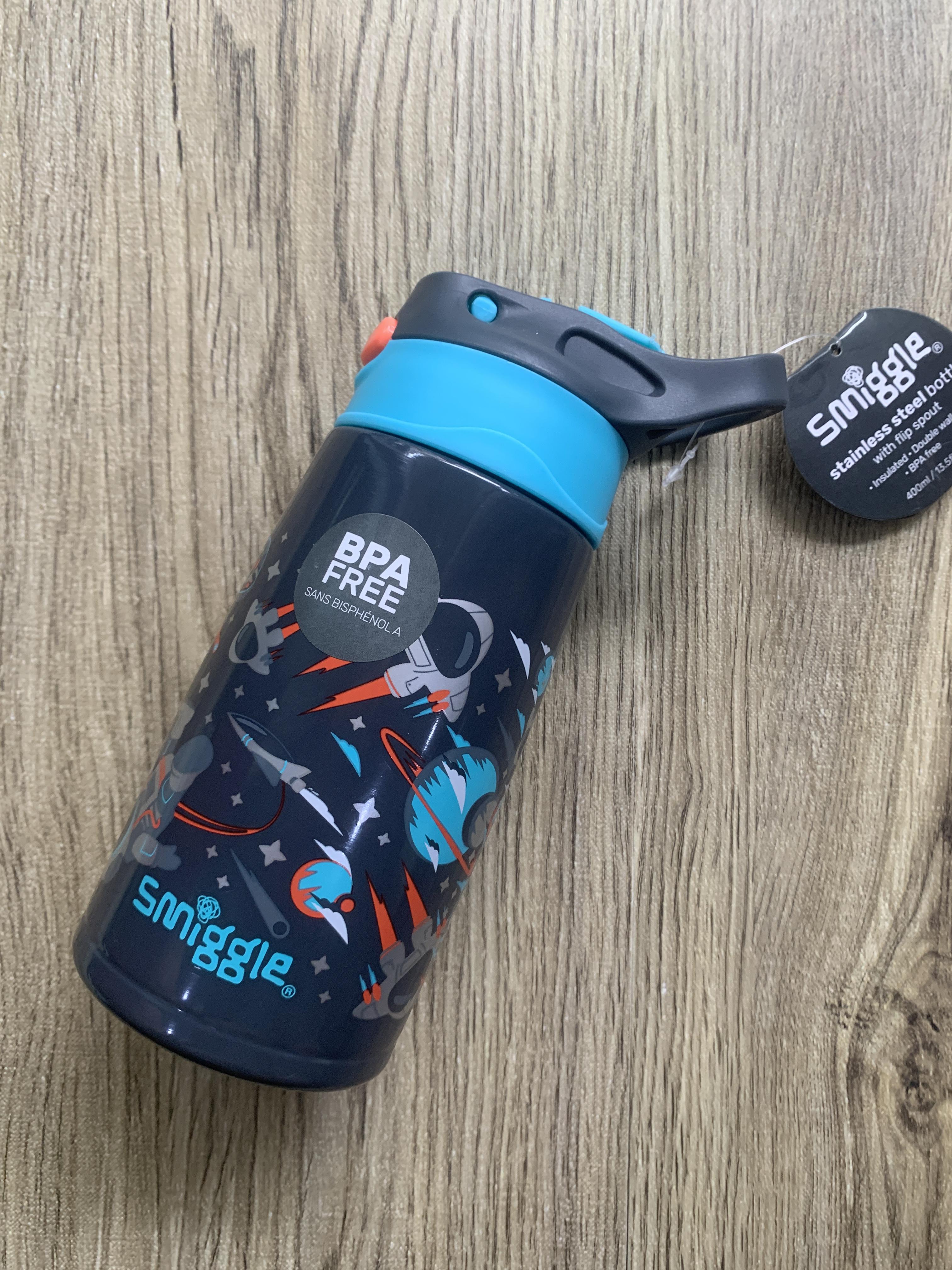 กระติกน้ำ เก็บร้อน Smiggle steel water bottle Flip Spout Junior-อวกาศ