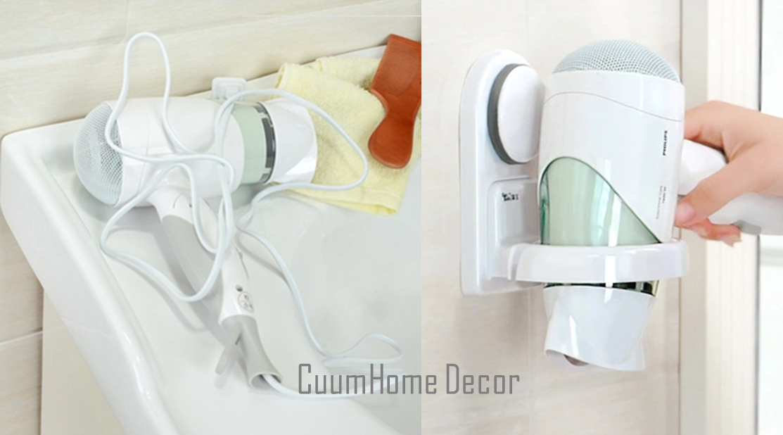 BR-10 ที่วางไดส์เป่าผม ไม่ต้องเจาะผนัง