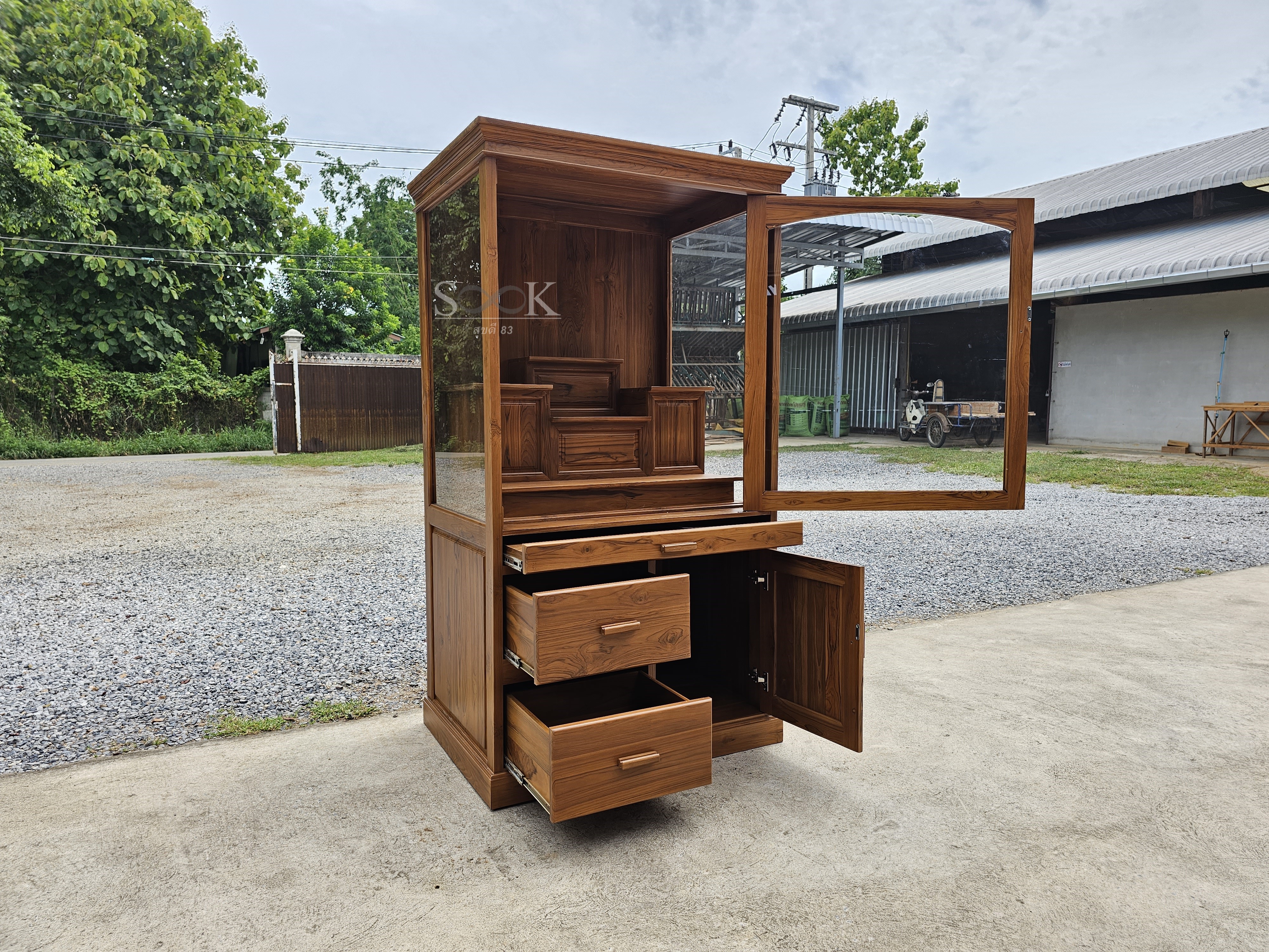 ตู้บูชา หมู่ 5 บานกระจก