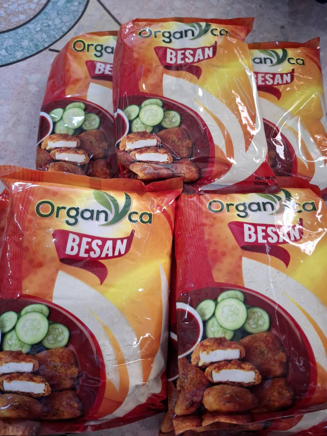 แป้งเบซัน ออร์แกนิค สำหรับซุบแป้งทอด แป้งเบซัน บรรจุ 500 กรัม