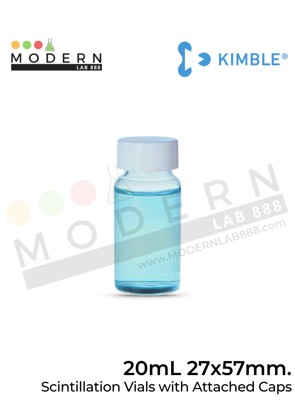 20 mL Scintillation Vials with Attached Caps