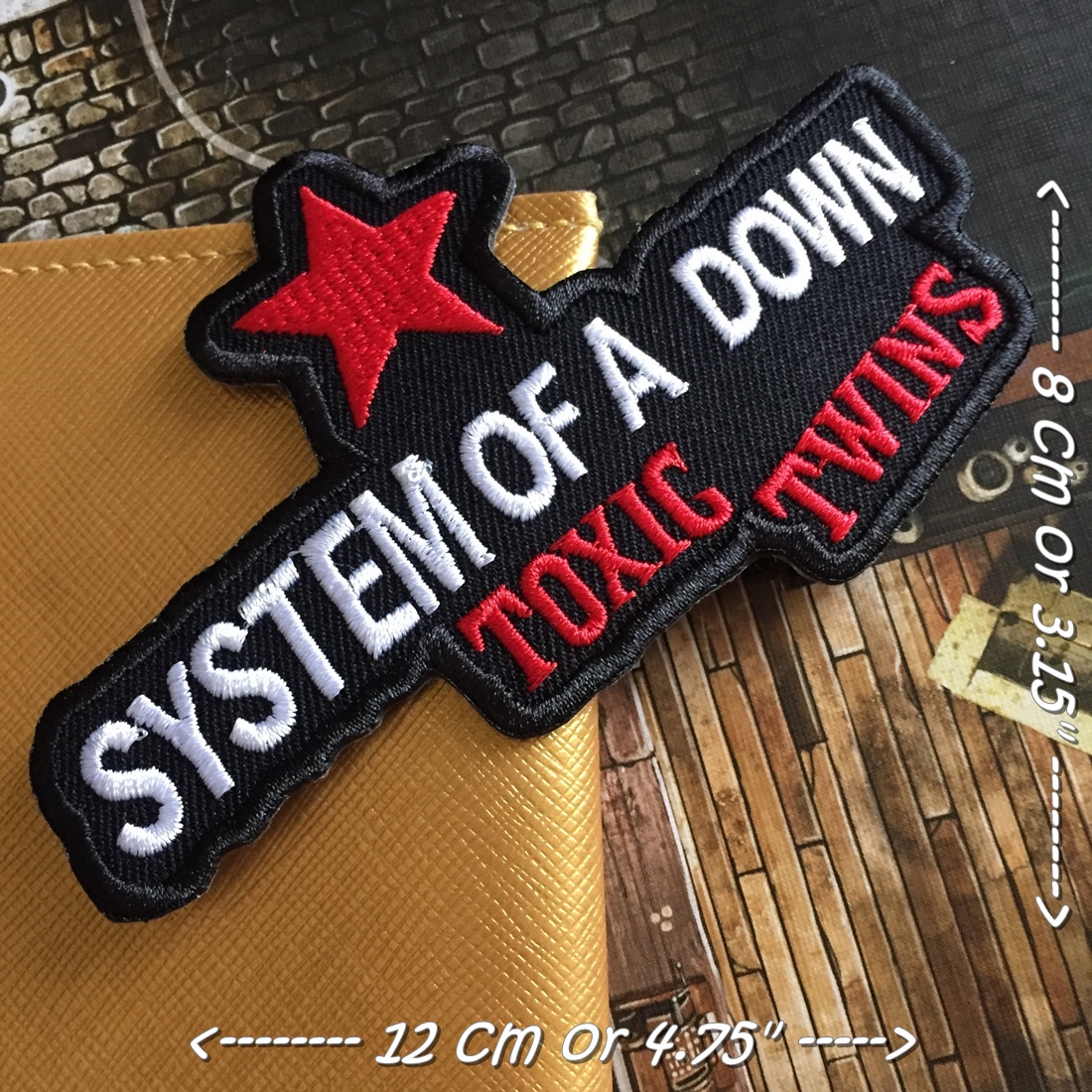 System of A Down วงดนตรี ร็อค เฮฟวี่เมทัล พังค์ ตัวรีดแบบปัก อาร์มปัก ตัวรีดติดเสื้อ ตัวรีด ติดกระเป๋า ติดหมวก ติดแจ๊คเก็ต Rock Iron on Embroidered Patch