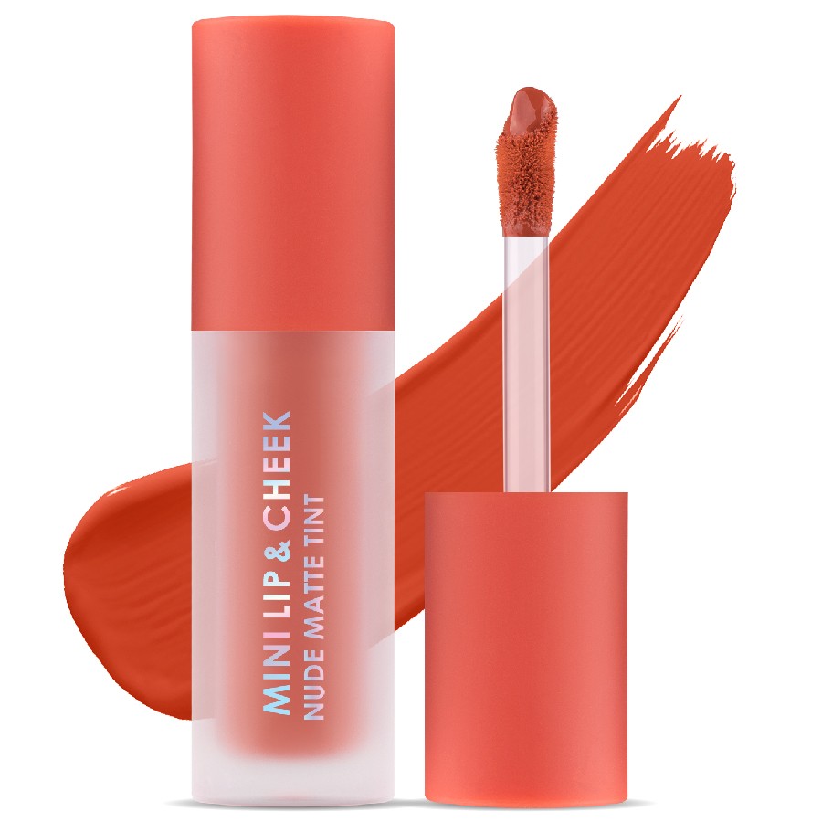 Cathy Doll Mini Lip & Cheek Nude Matte Tint 2.1g #05 TWIN ORANGE เคที่ดอลล์ ลิปทินท์เนื้อนู้ดแมทท์ มินิลิปแอนด์ชีคนู้ดแมทท์ทินท์ 2.1G สี 05 TWIN ORANGE