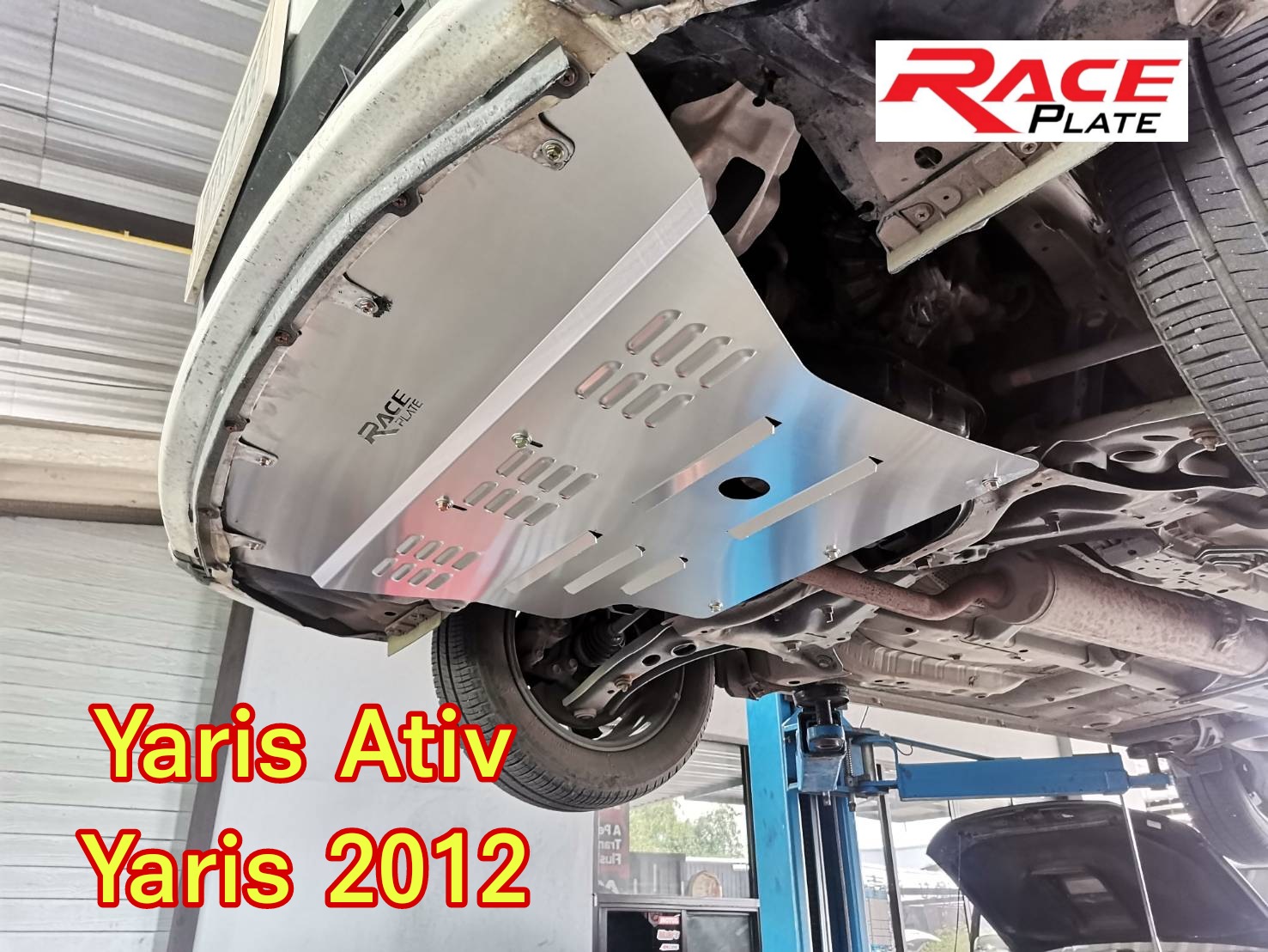 แผ่นปิดใต้ห้องเครื่องอลูมิเนียม Yaris Xp150-152, Yaris Eco, Yaris Ativ 2012-2022 Raceplate_Undertray