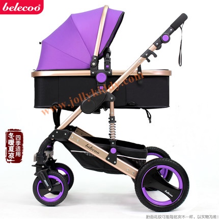 รถเข็นเด็ก Belecoo High Stand Luxury Premium Red wine CS10132