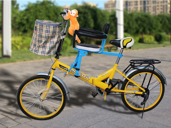 C10167 เก้าอี้นั่งเด็กสำหรับติดตั่งรถจักยานด้านหน้า ที่ก้ันสีดำแบบที่กั้นเต็มตัว