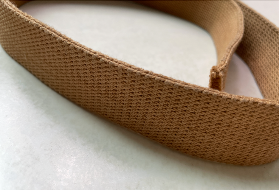 สายเข็มขัดผ้า สีน้ำตาล