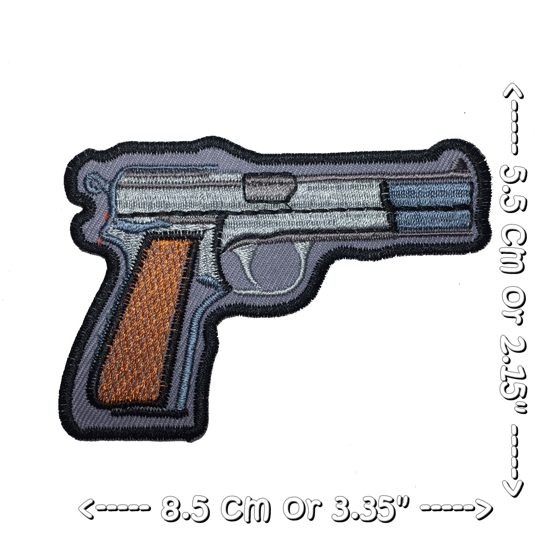 ปืน ตัวรีดติดเสื้อ อาร์มรีด อาร์มปัก ตกแต่งเสื้อผ้า หมวก กระเป๋า แจ๊คเก็ตยีนส์ Hipster Embroidered Iron on Patch