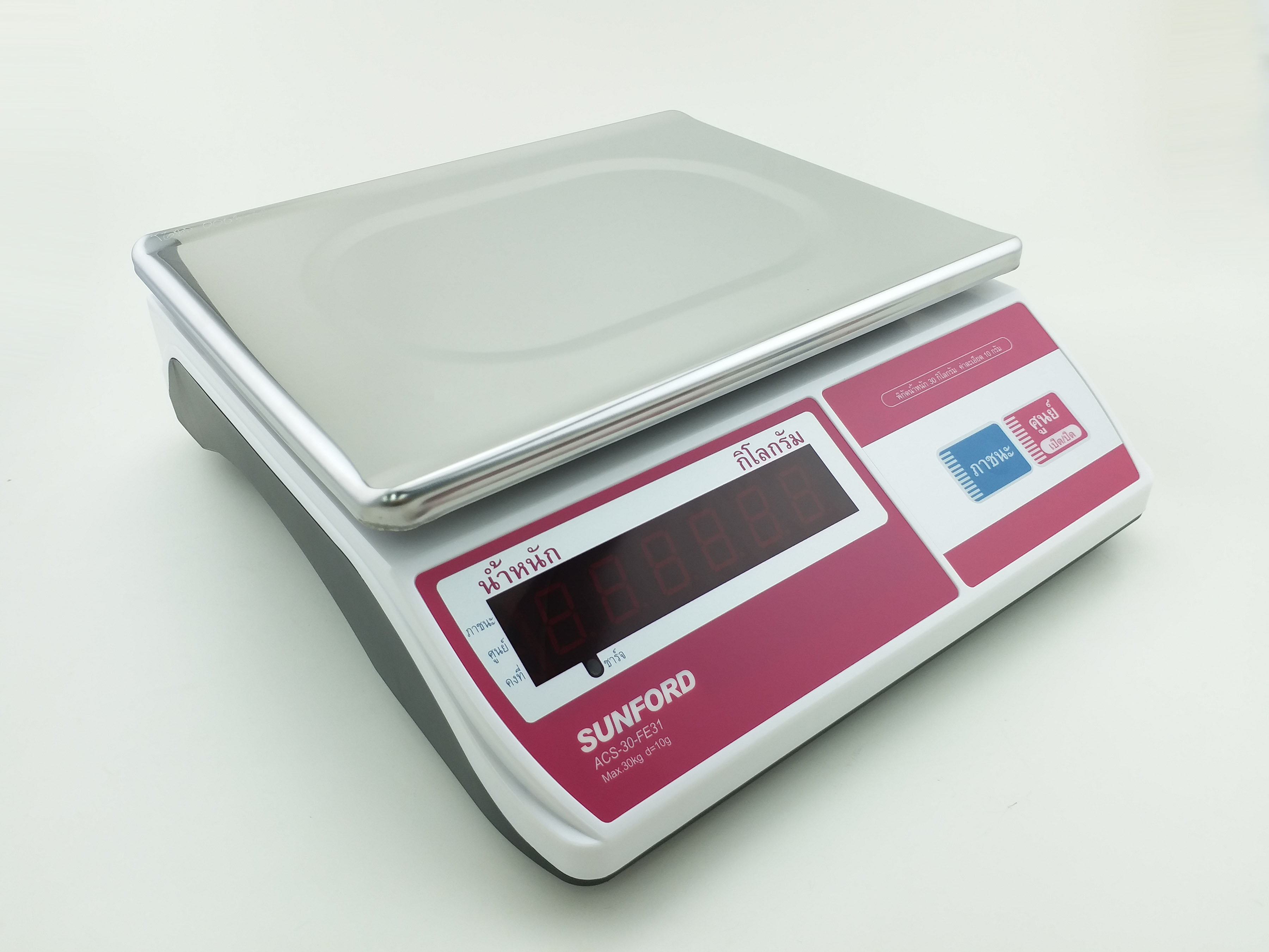 เครื่องชั่งน้ำหนักระบบดิจิตอล SUNFORD ACS-30-FE31 จอแอลอีดี เรืองแสง(30kg./10g)