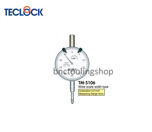 ไดอัลเกจความละเอียด 0.01มิล-Dial Indicator Graduation 0.01mm,TECLOCK,TM-5106
