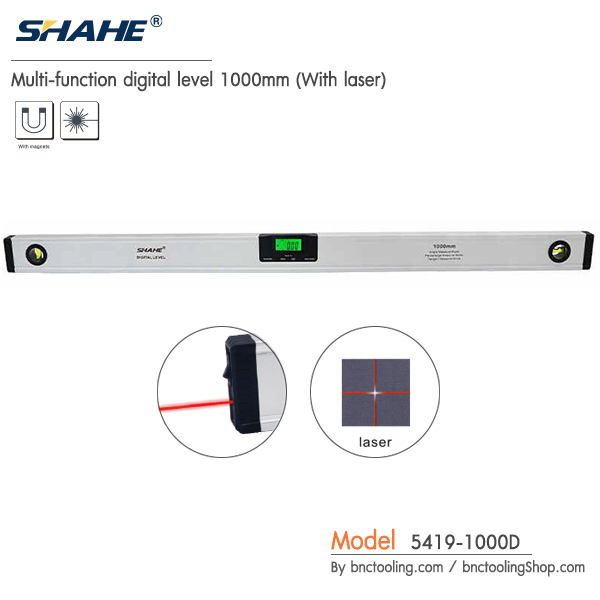 SHAHE,Multi-function digital level 1000mm(With laser),5419-1000D