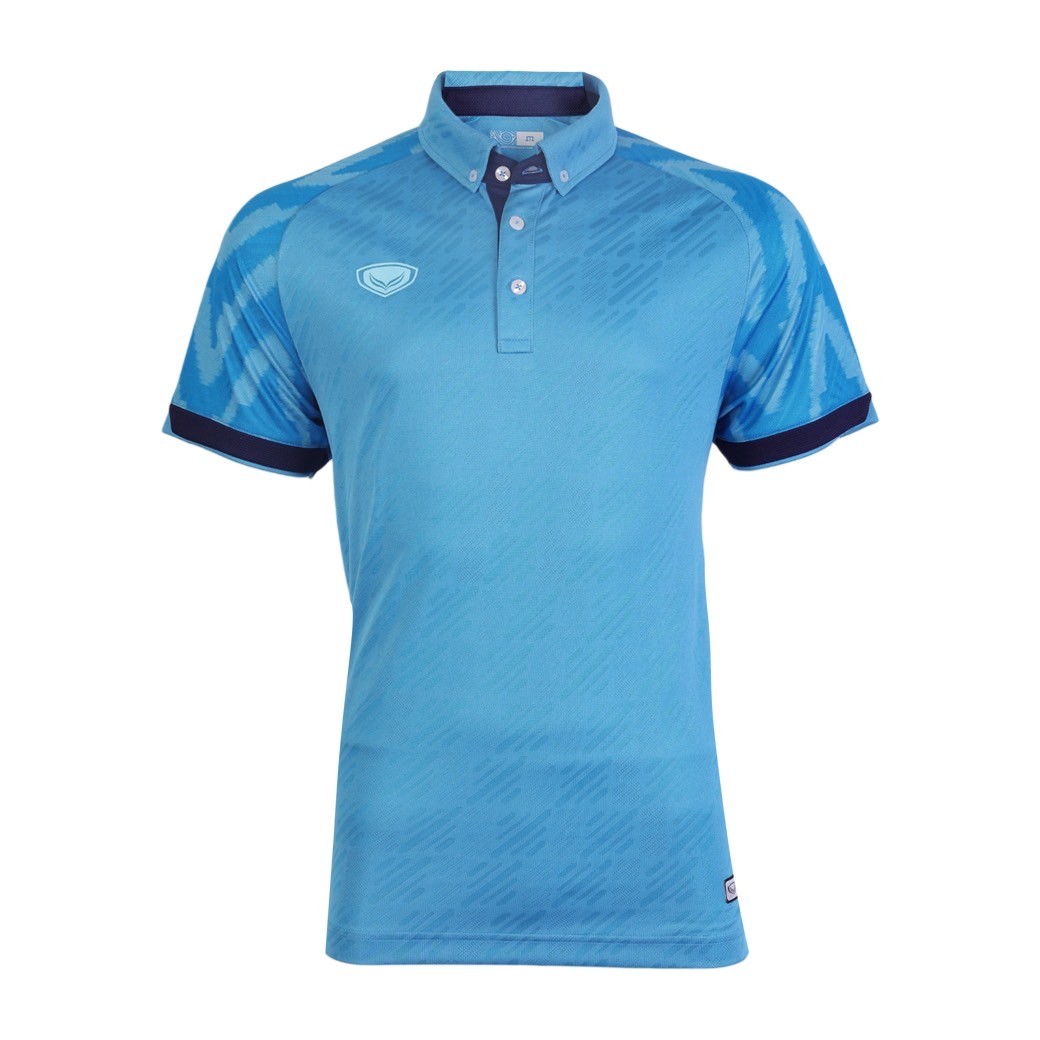 ใหม่ล่าสุด!! Grand Sport เสื้อโปโลแกรนด์สปอร์ต Polo Shirt 2024-2025 รหัส 12-284 สีกรมท่า/ฟ้า/ขาว/แดง/เขียว