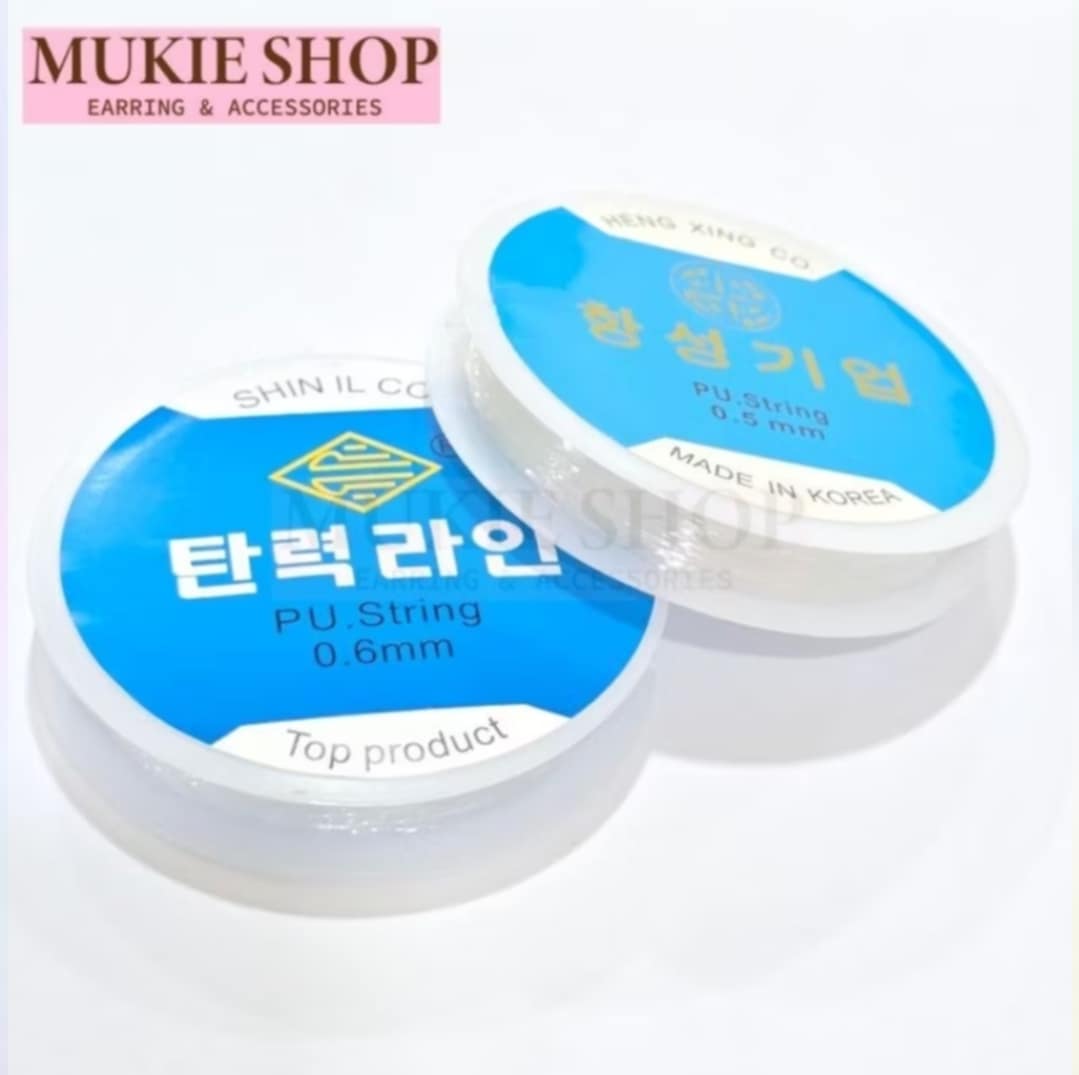 Mukie Shop เอ็นยืดใส เอ็นเกาหลี นำเข้าจากเกาหลี สำหรับ ร้อยลูกปัด เอ็นยืดแบบใส