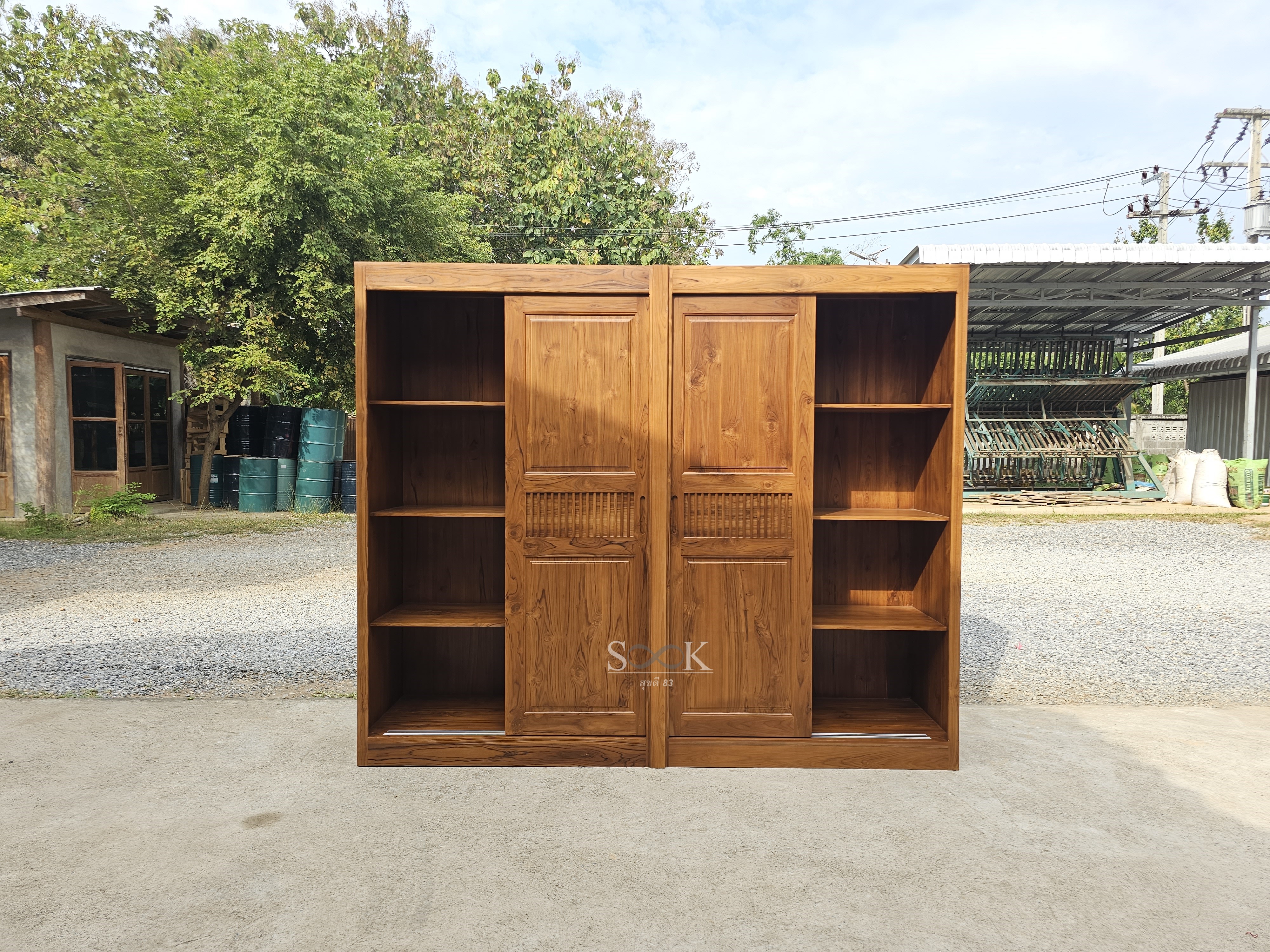 ตู้เสื้อผ้าประกบบานสไลด์โมเดิร์น สูง 1.8 ม.