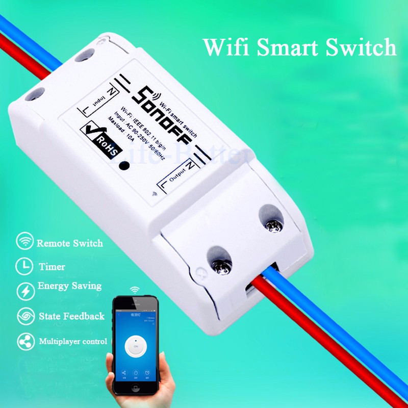 Sonoff Smart Home Remote Control Wifi Switch Smart Home Automation/ Intelligent WiFi Center for iOS Android APP 10A/2200W