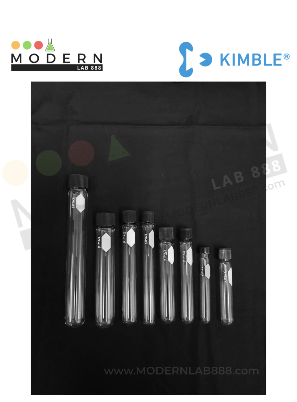 25 x 200mm, 70mL หลอดทดลองแบบหนาใช้ซ้ำได้พร้อมฝาเกลียว / Reusable Screw Thread Culture Tubes with Unattached Caps and Rubber Liners