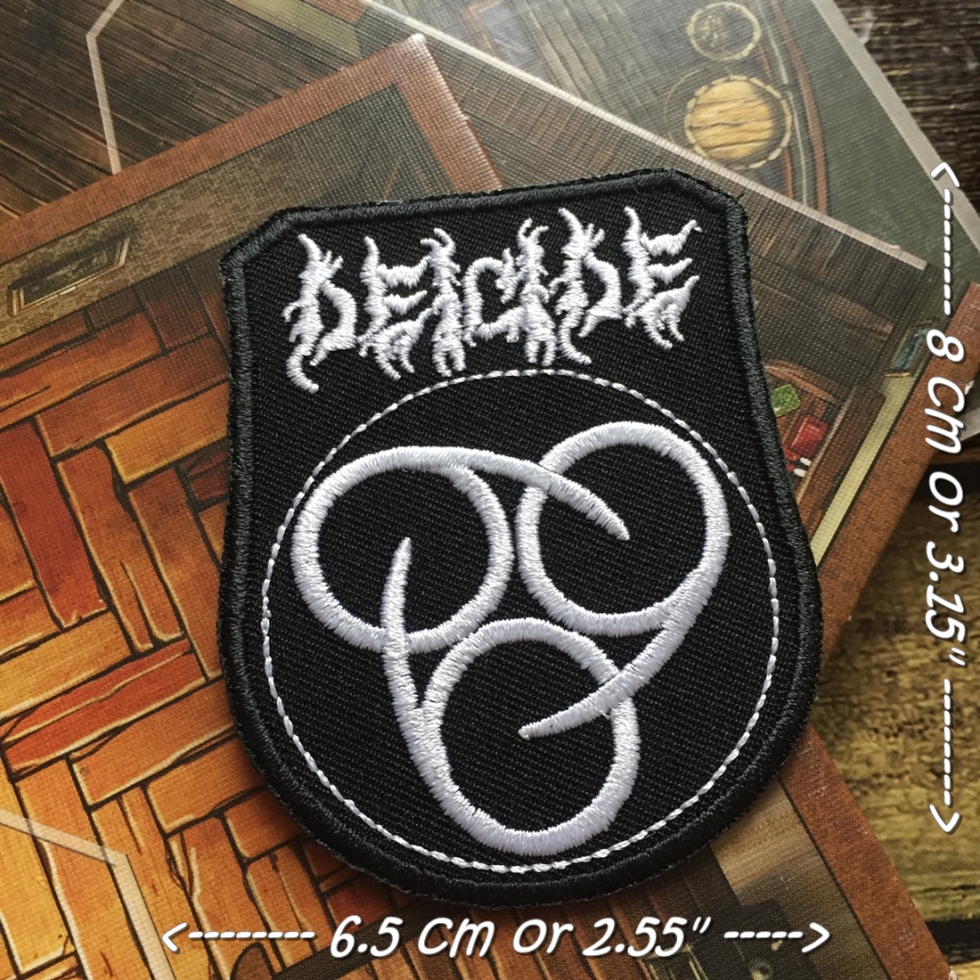 Deicide วงดนตรี ร็อค เฮฟวี่เมทัล พังค์ ตัวรีดแบบปัก อาร์มปัก ตัวรีดติดเสื้อ ตัวรีด ติดกระเป๋า ติดหมวก ติดแจ๊คเก็ต Rock Iron on Embroidered Patch